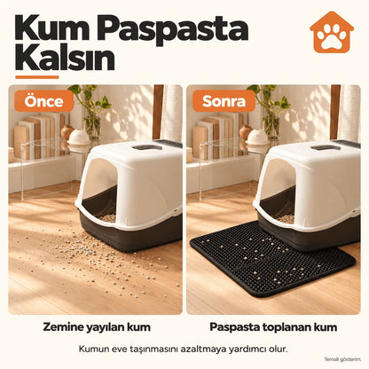 PatiKöşem Elekli Kum Paspası - Temiz Kal!